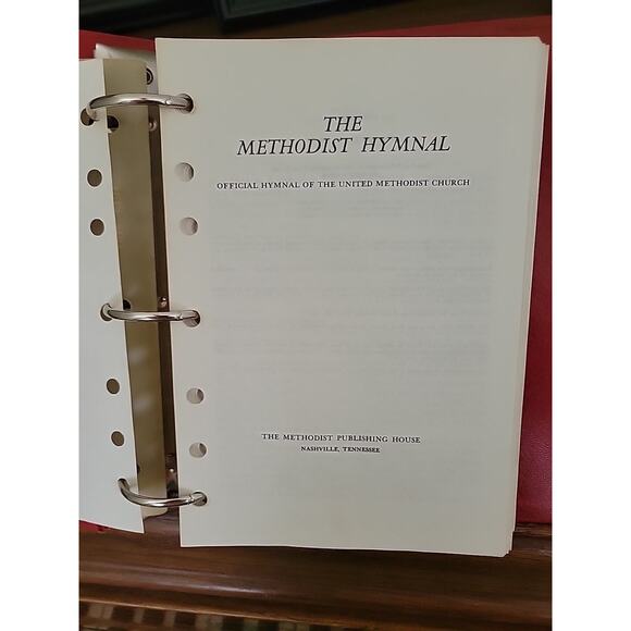 THE BOOK OF HYMNS United Methodist Church Organist Edition 1966 D Ring Binder - Picture 3 of 5
